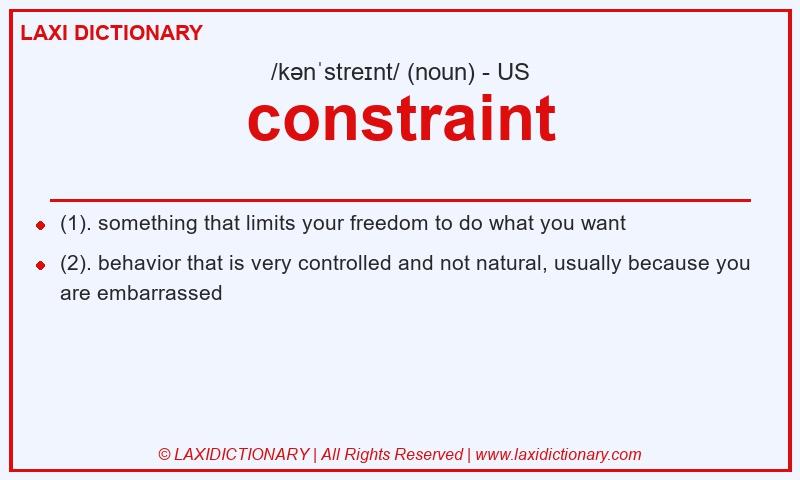 Definition constraint in American English