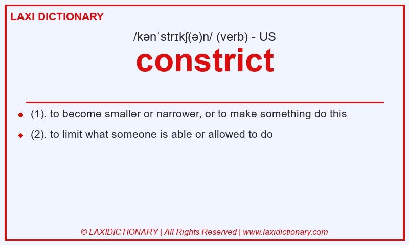 Definition constrict in American English