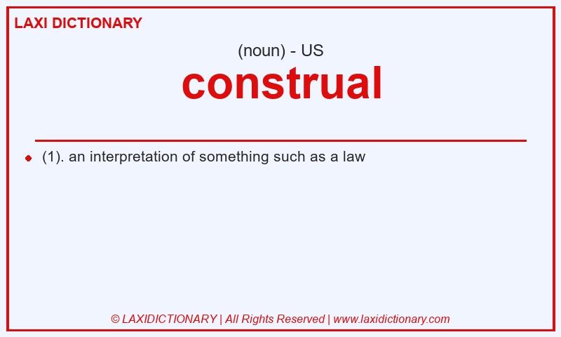 Definition construal in American English