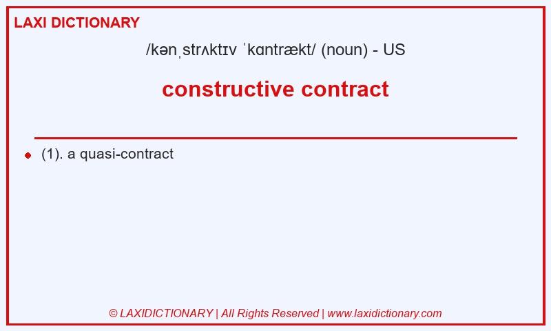 Definition constructive contract in American English