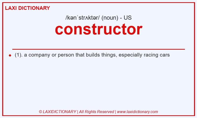 Definition constructor in American English