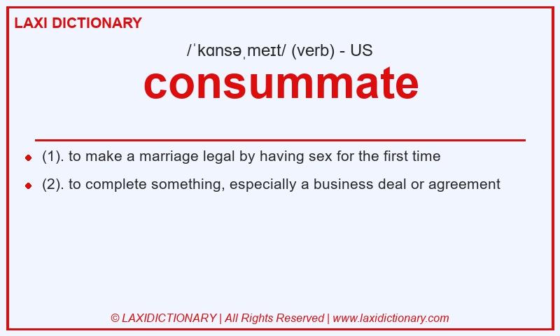 Definition consummate in American English
