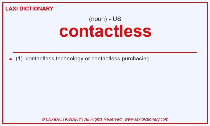 Definition contactless in American English