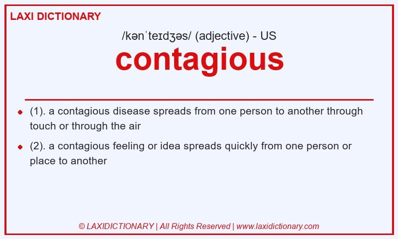 Definition contagious in American English