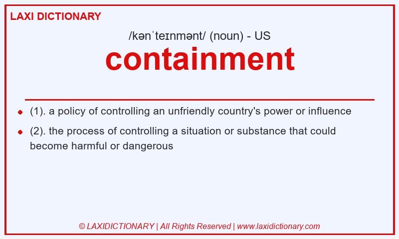 Definition containment in American English