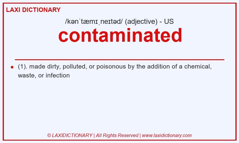 Definition contaminated in American English