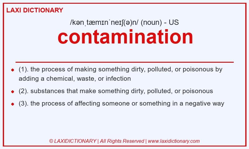 Definition contamination in American English