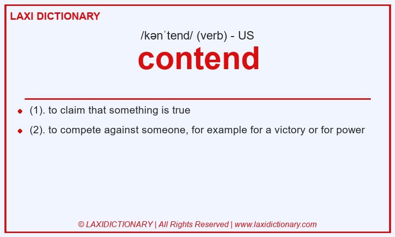 Definition contend in American English