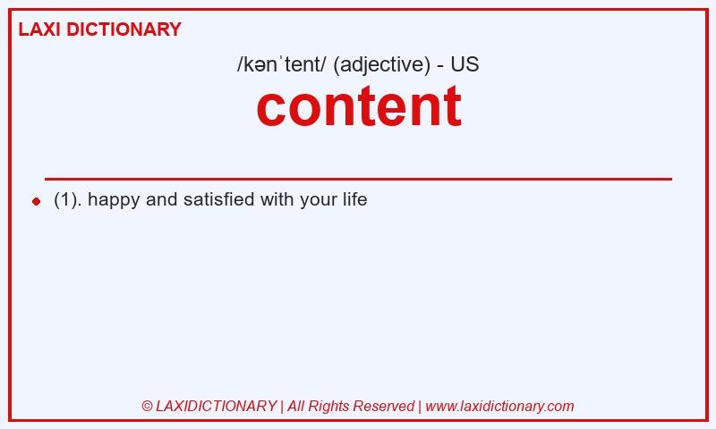 Definition content in American English