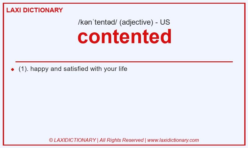 Definition contented in American English