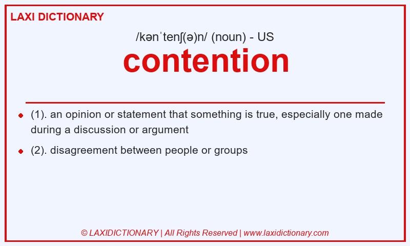 Definition contention in American English