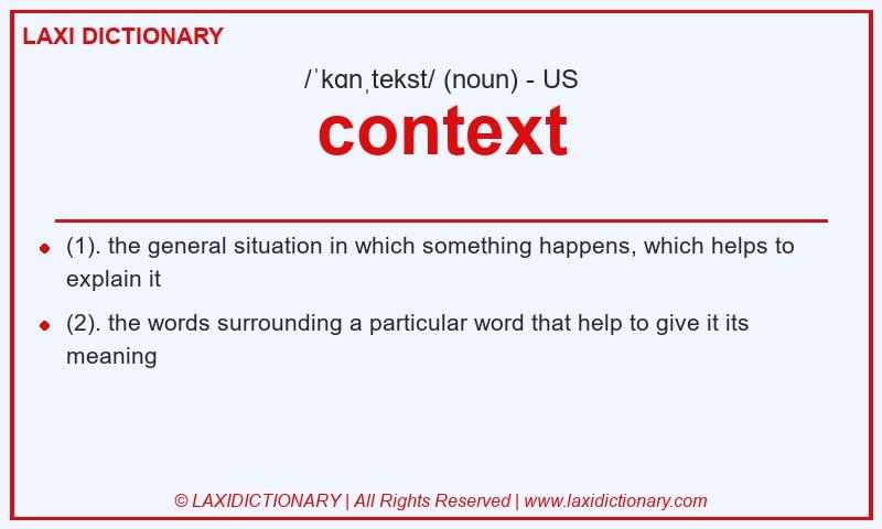 Definition context in American English