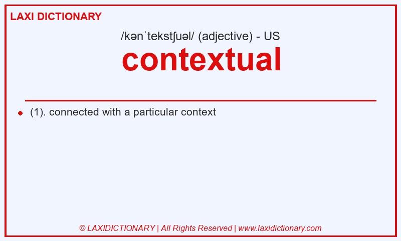 Definition contextual in American English