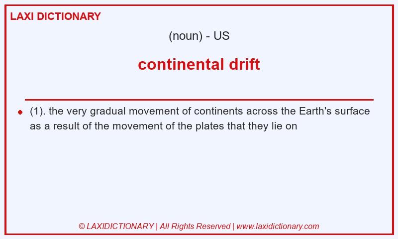 Definition continental drift in American English