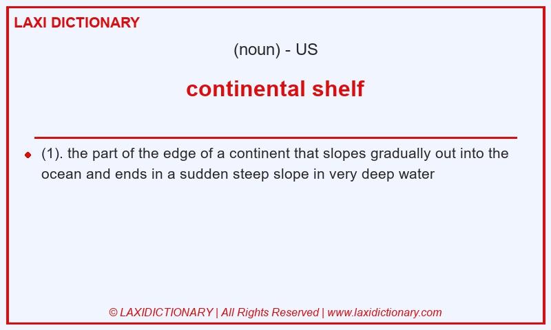 Definition continental shelf in American English