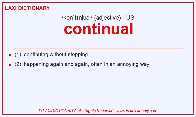 Definition continual in American English