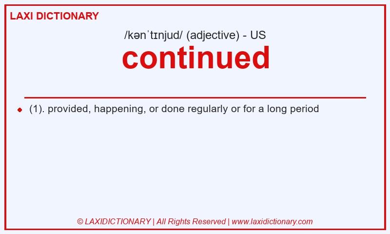 Definition continued in American English