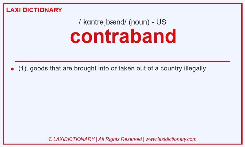 Definition contraband in American English