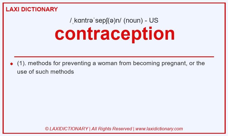 Definition contraception in American English