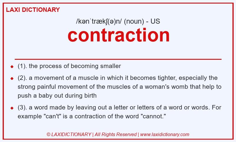 Definition contraction in American English