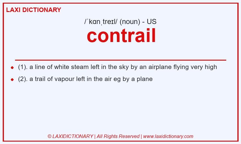 Definition contrail in American English