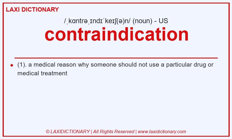 Definition contraindication in American English