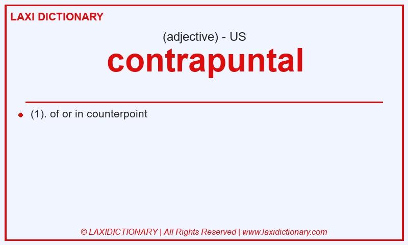 Definition contrapuntal in American English