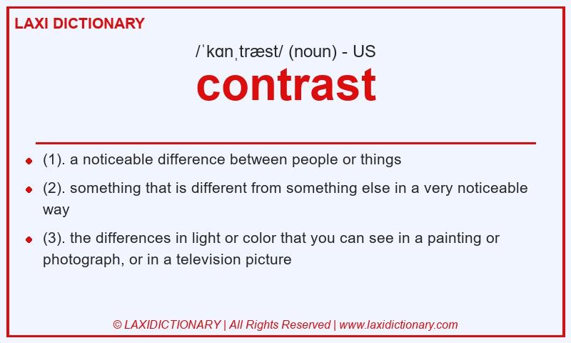 Definition contrast in American English