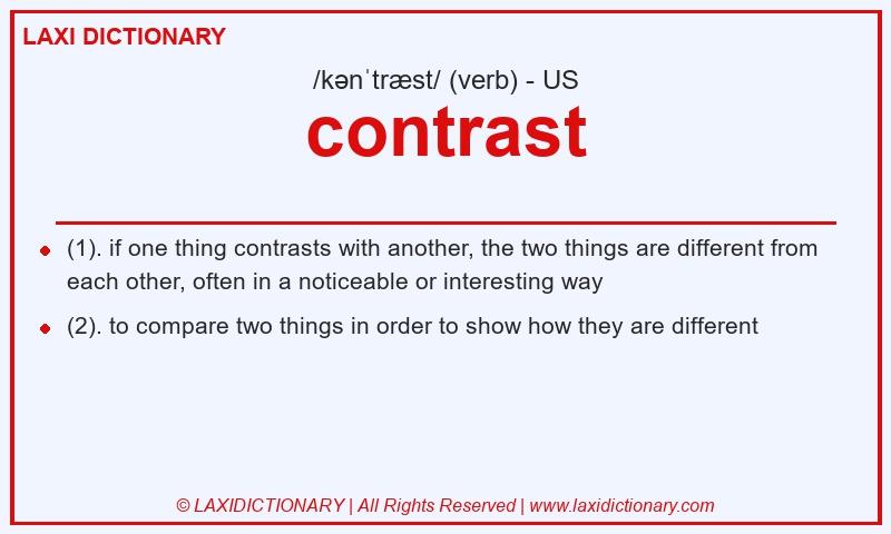 Definition contrast in American English