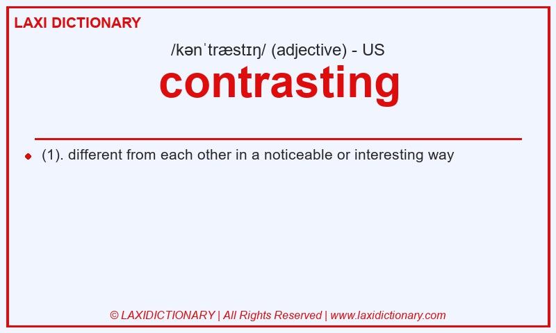 Definition contrasting in American English