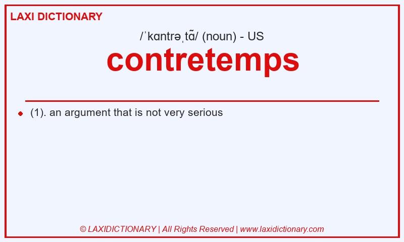 Definition contretemps in American English