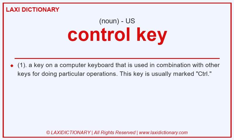 Definition control key in American English