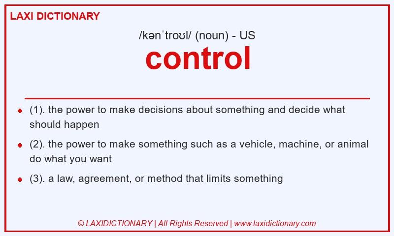 Definition control in American English