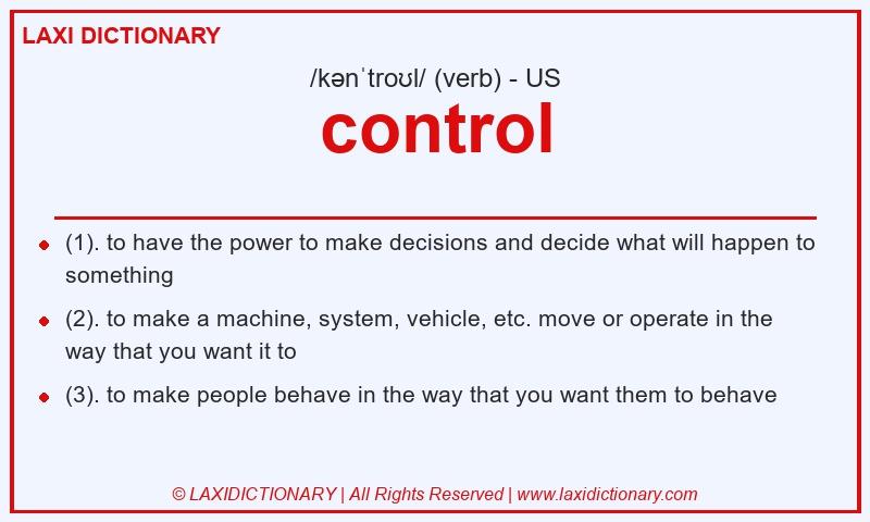 Definition control in American English