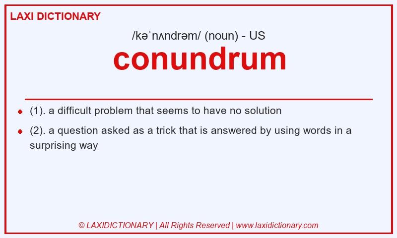 Definition conundrum in American English