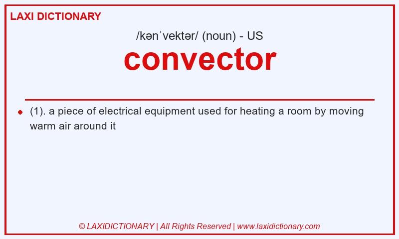 Definition convector in American English