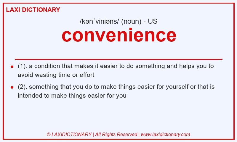 Definition convenience in American English