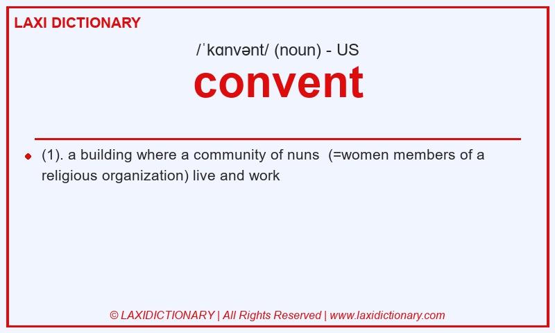 Definition convent in American English