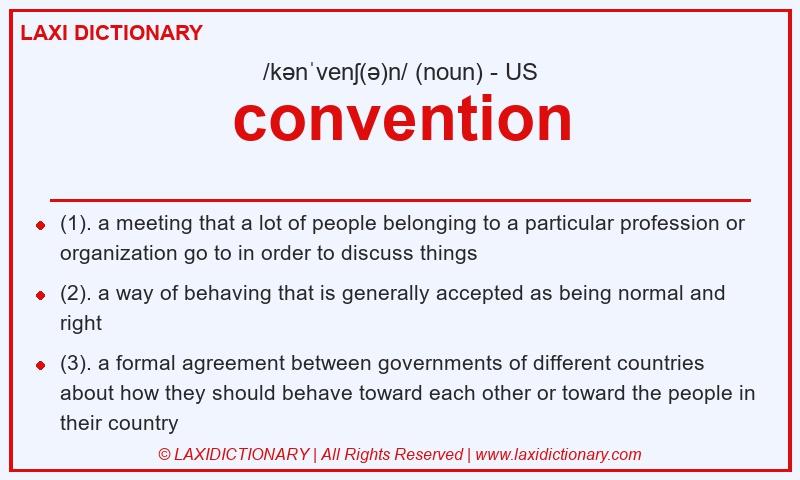 Definition convention in American English