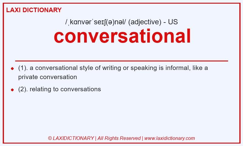 Definition conversational in American English