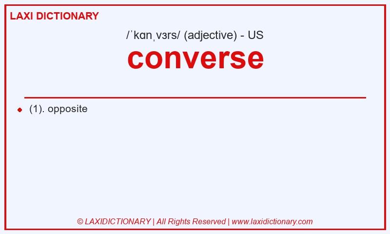 Definition converse in American English