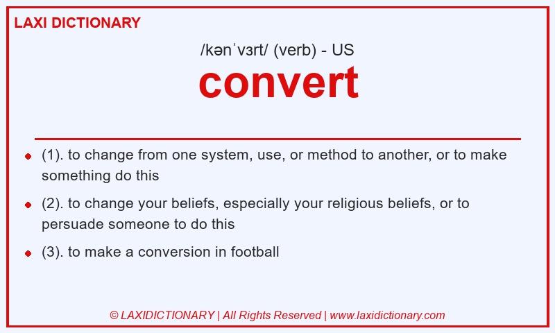 Definition convert in American English