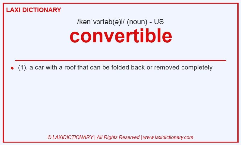 Definition convertible in American English