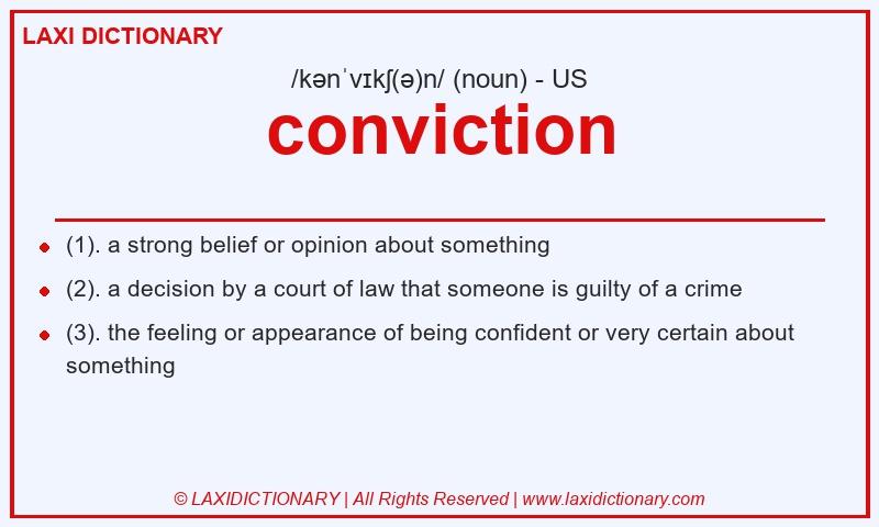 Definition conviction in American English