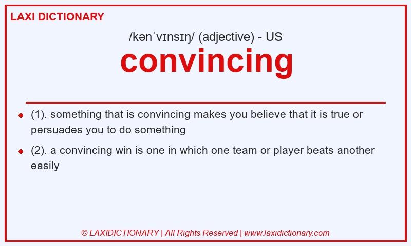 Definition convincing in American English