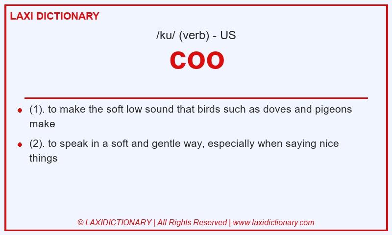 Definition coo in American English