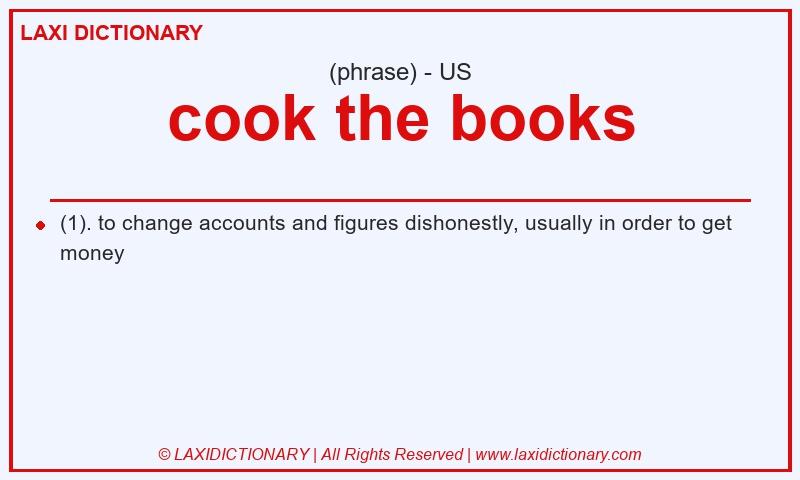 Definition cook the books in American English