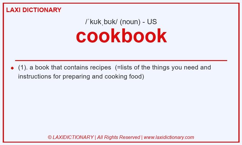 Definition cookbook in American English