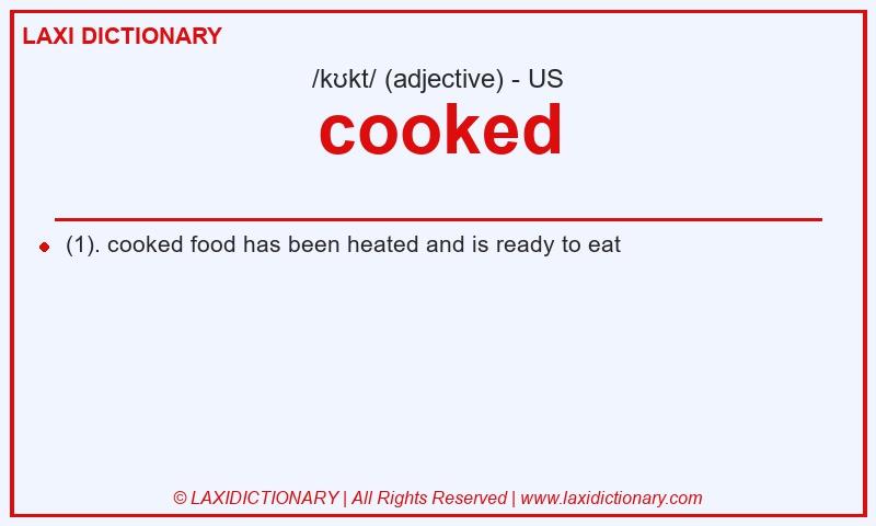 Definition cooked in American English