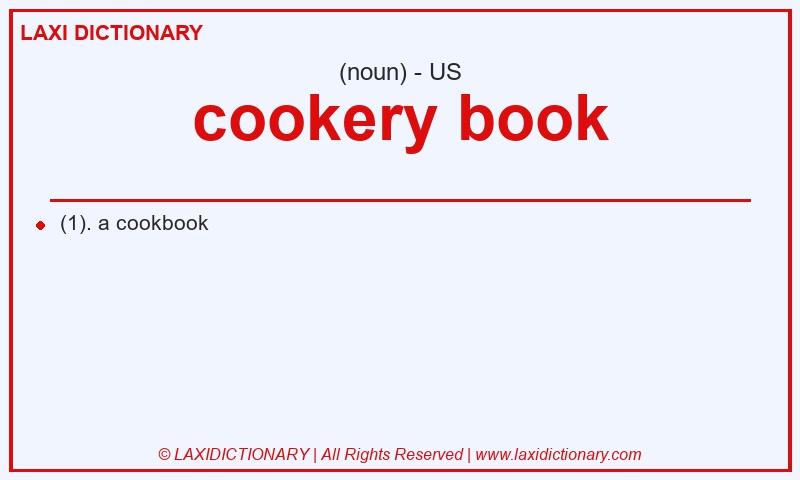 Definition cookery book in American English